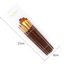 6x Artist Paint Brush Set Nylon Hair for Acrylic Oil Watercolor Art Paitning