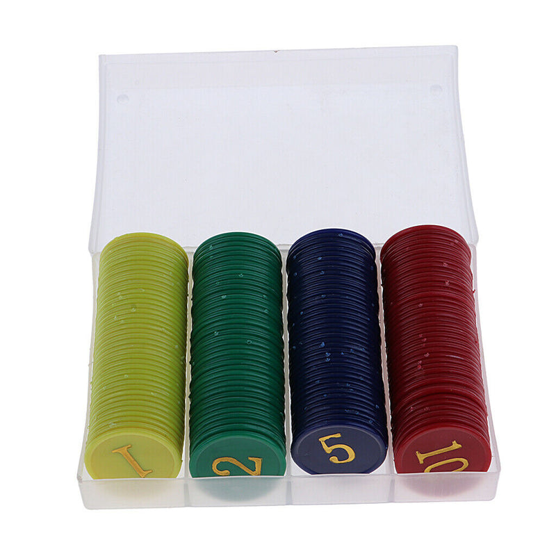 160 Pieces Game Chips Money for Recreation Casino Poker Mahjong Word Plate Games