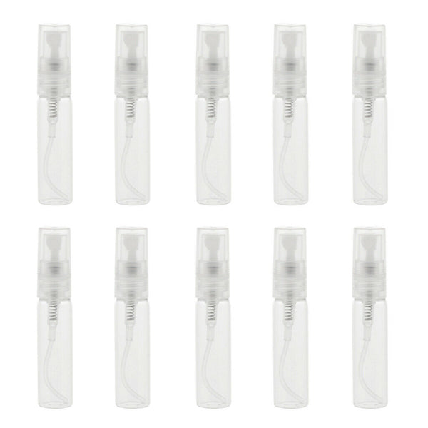 10Pcs Glass Perfume Empty Bottle Atomizer Pump Sprayer Refillable Travel 5ml