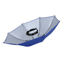 Fishing Elastic Headband Metal Frame Hands Free Nylon Umbrella Hat Blue W7F3