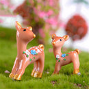 2Pcs deers Miniatures For Fairy Garden Gnomes Moss Terrariums Decoration  JR