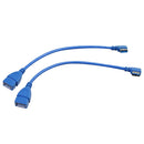 90 Degrees Left + Right Angle USB 3.0 Type A Male To Female