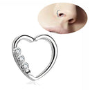 Heart Steel Barbell Cartilage Tragus Helix Stud Bar Earrings Nose RingPierci Gw