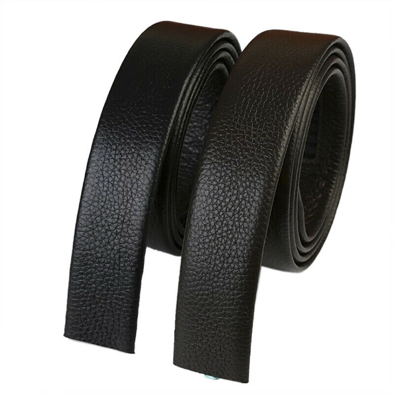 Men's Leather Belt Headless Double-sided Lychee strip Automatic Buckle Waistb Cy