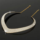 Fashion Jewelry Chain Pendant Crystal Choker Chunky Statement Bib Necklace Ho3c