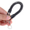 Outdoor Black PU spring rope Elastic Belt Keychain Camping Tool JR