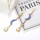 Beautiful Betsey Johnson Fashion Jewelry Blue moon Woman jewely earrings A4 F9M9
