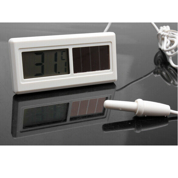 Potable Solar Powered Digital LCD Thermometer -50â„ƒ ~ 150â„ƒ Sensor Cable 1M