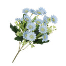 Artificial Chrysanthemum Daisy Flower Bouquet Arrangement Office Decor Blue