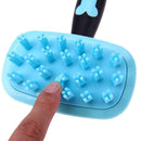 Pet Dog Cat Silicone Massage Comb Hair Removal Grooming Cleaning Brush Pink