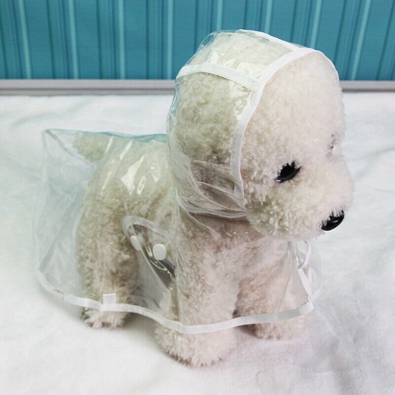 Fashion Pet Clothes Dog Raincoat Transparent Rain Coat Waterproof Pets Rain