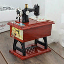 Mini Retro Music Box Sewing Machine Shape Music Box Home Decoration Gifts T0P0