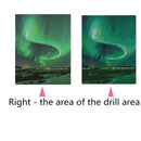 DIY 5D Diamond Painting Magic Green Polar Light for Adults By Number Kits