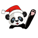 Christmas Hat Panda Car Rear Windshield Wiper Stickers Decals Auto Styling