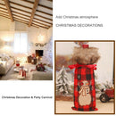 Christmas Decor Wine Bottle Cover Linen Champagne Bottle Bags (Snowman) A