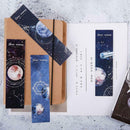 30Sheet/Pack Poetry Bookmarks Set Cute Astronaut Space Poems Bookmark,