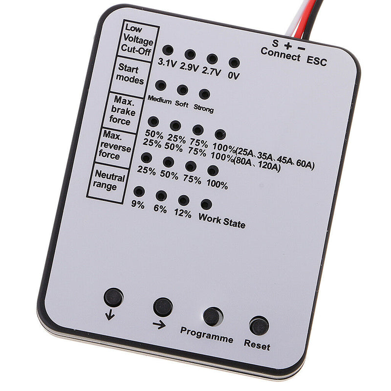 LED Programing Card for RC Car Brushless Electronic Speed Controller ESC