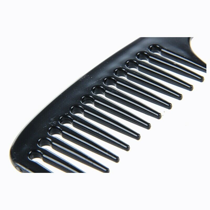 2 Pcs Hairstyle DIY Wide Tooth Plastic Curly Hair Care Handgrip Comb 9" S7E2