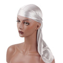 2x Trendy Color Du-Rag Wave Cap Durag Headwrap with Long Wide Strap