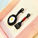 Novelty Asymmetric Stud Earrings Enamel Fried Egg Earrings For Women Jewelry