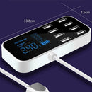 8 Multi-Port USB Adapter Desktop Wall Charger Smart Display Charging LED Ch U6M7