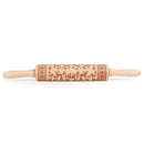 Christmas Rolling Pin Elk Pattern Baking Cookies Biscuit Embossing Roller