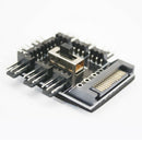 Splitter Cooling Fan Hub PC SATA 1 to 8 3Pin 12V Power Socket PCB Adapter  A
