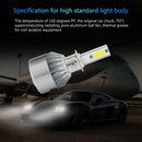 1Pair Universal 6500K 5000LM H3 LED COB Car Auto Headlight Head Lamp Bulbs