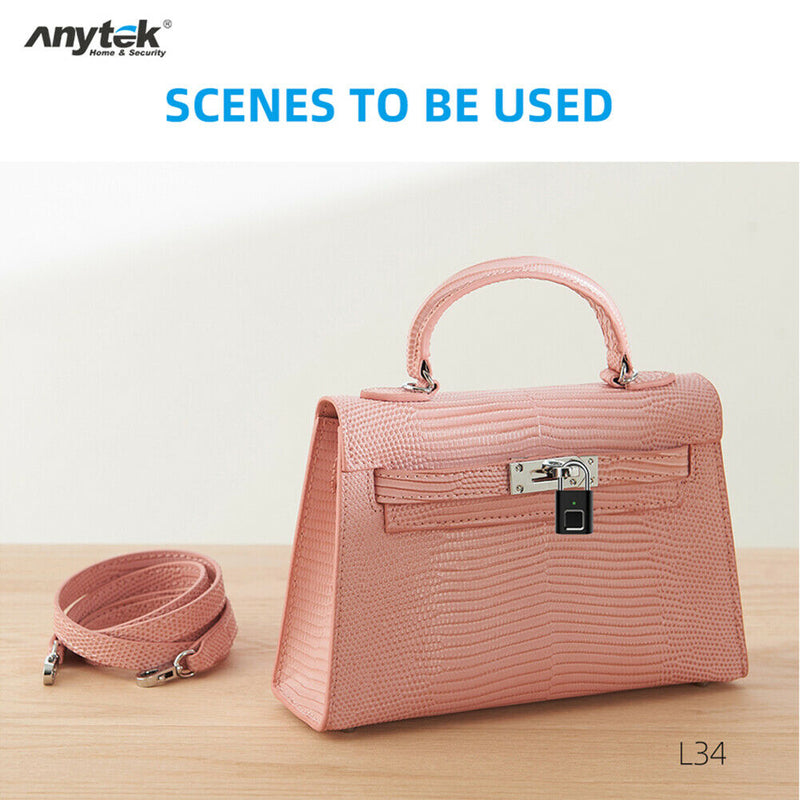 Anytek L34 Smart Fingerprint Padlock USB Rechargeable Door Keyless Security Lock