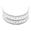 Eyebrow Care Stencil Shaper Ruler Measuring Tool Makeup Reusable black D5Y7