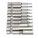 10 Piece Hex Head Long Allen Bit Set Quick Release Shank Impact Driver Drill
