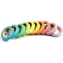 10x Decorative Colorful Rainbow Sticky Paper Masking Adhesive Tape Scrapboo