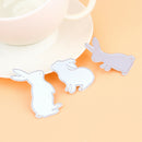Three Rabbit DIY Metal Embroidery Stencil Scrapbook Craft Cutting Die