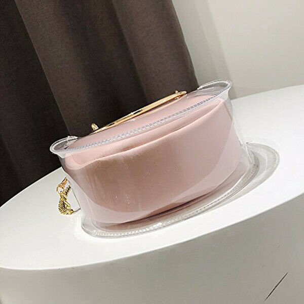 Round Clear Crossbody Bag Messenger Handbag Tote Shoulder Money Bank with I W2K8