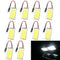 5 Packs White COB Led Panel Dome Light Interior Lamp 12V + T10 Festoon Adapters