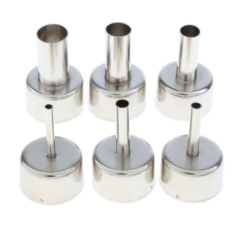 6 Pack 858 Heat Gun Nozzle Hot Air Desoldering Station Gun Mouth