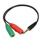 3.5mm Male to 2 Female Audio Stereo Splitter Earphone Extension Cable