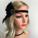 Womens Feather Headband Gatsby 20s Flapper Beaded Fascinator Wedding Bridal