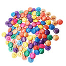 100Pcs Mixed Color Round Wooden Buttons for Children Sweater Clothes Sewing