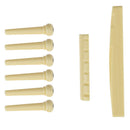 1set Portable 6-String Guitar Bridge Pins Saddle Nut Acoustic Guitar Accesso Kw