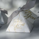 20pcs/lot Triangular Pyramid gift box wedding favors and gifts candy box we