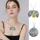 Cross pattern double lettering necklace K1Q3