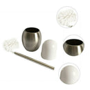 Home contemporary Toilet Brush Holder Stainless Steel Oval Toilet Brush Us MVV