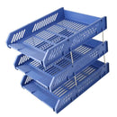 A4 Letter Trays Risers Office Document Paper Filing Files Organiser Blue