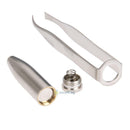 SN9F LED Light Stainless Steel Eyebrow Clamps Tweezers Hair Removal Make-up Tool