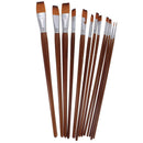 13PCS Flat Shader Paint Brush Set Sizes 0 2 4 6 8 10 12 14 16 18 20 22 24