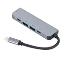 Type-C Hub to MI + Usb + PD 5 in 1 Multi-Function Converter 4K  Hub Hub W3X4