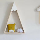 2Pcs Nordic Style Hanging Wooden House Shelf Wall Mounted Creative Home Dec