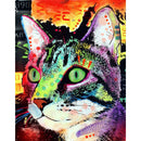 Cat 5D DIY Full Round Diamond Painting Animal Rhinestones Drawings (B2426)