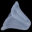 200 White Lily Flower Frosted Acrylic Beads 14x10mm